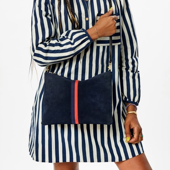 Clare V Sac Bretelle Perforated Suede Crossbody - Picture 2 of 3